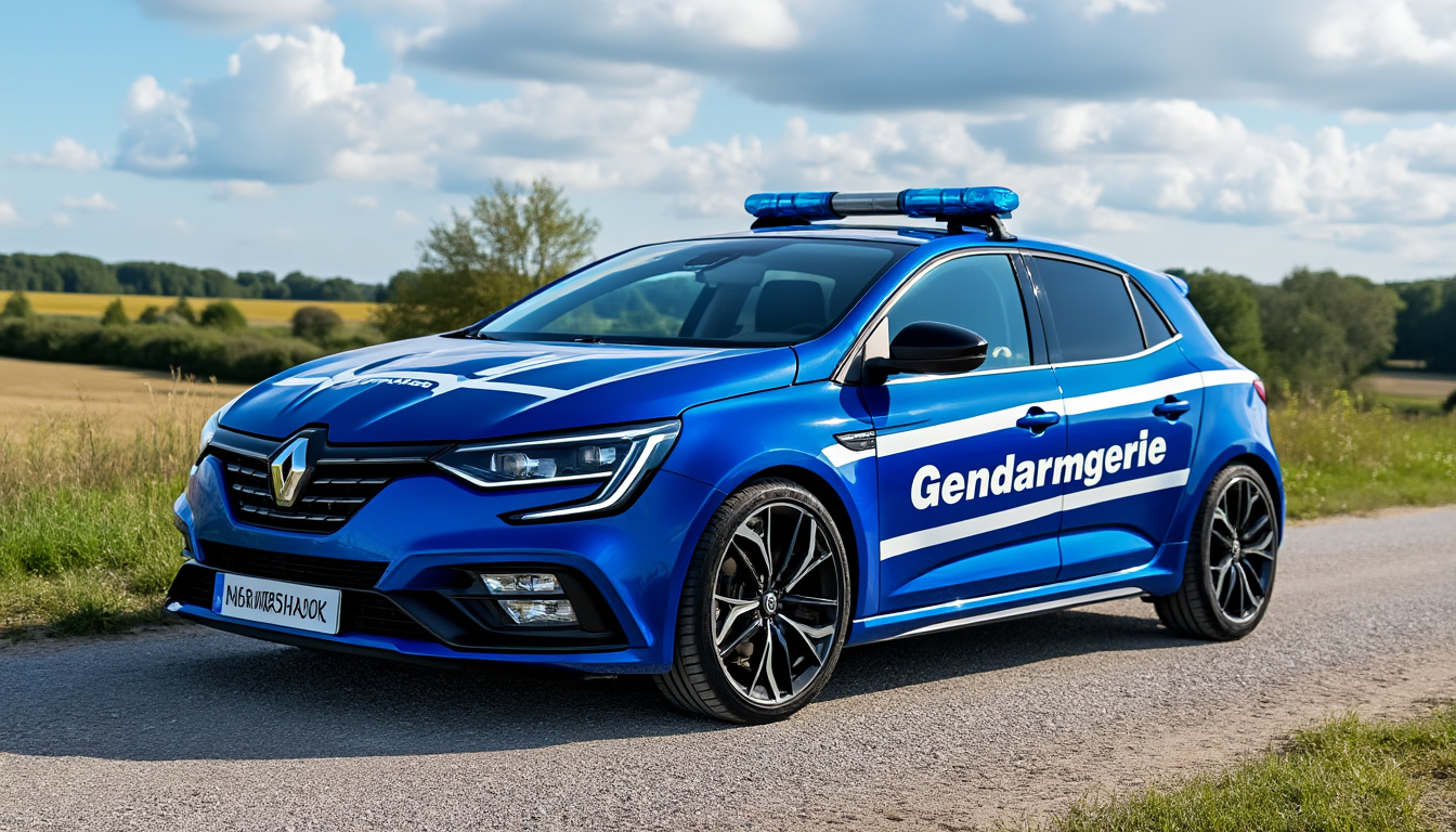plongez dans l’univers de la renault megane 3 rs bleue de la gendarmerie et découvrez ce qui la rend unique, de ses performances à son équipement spécifique.