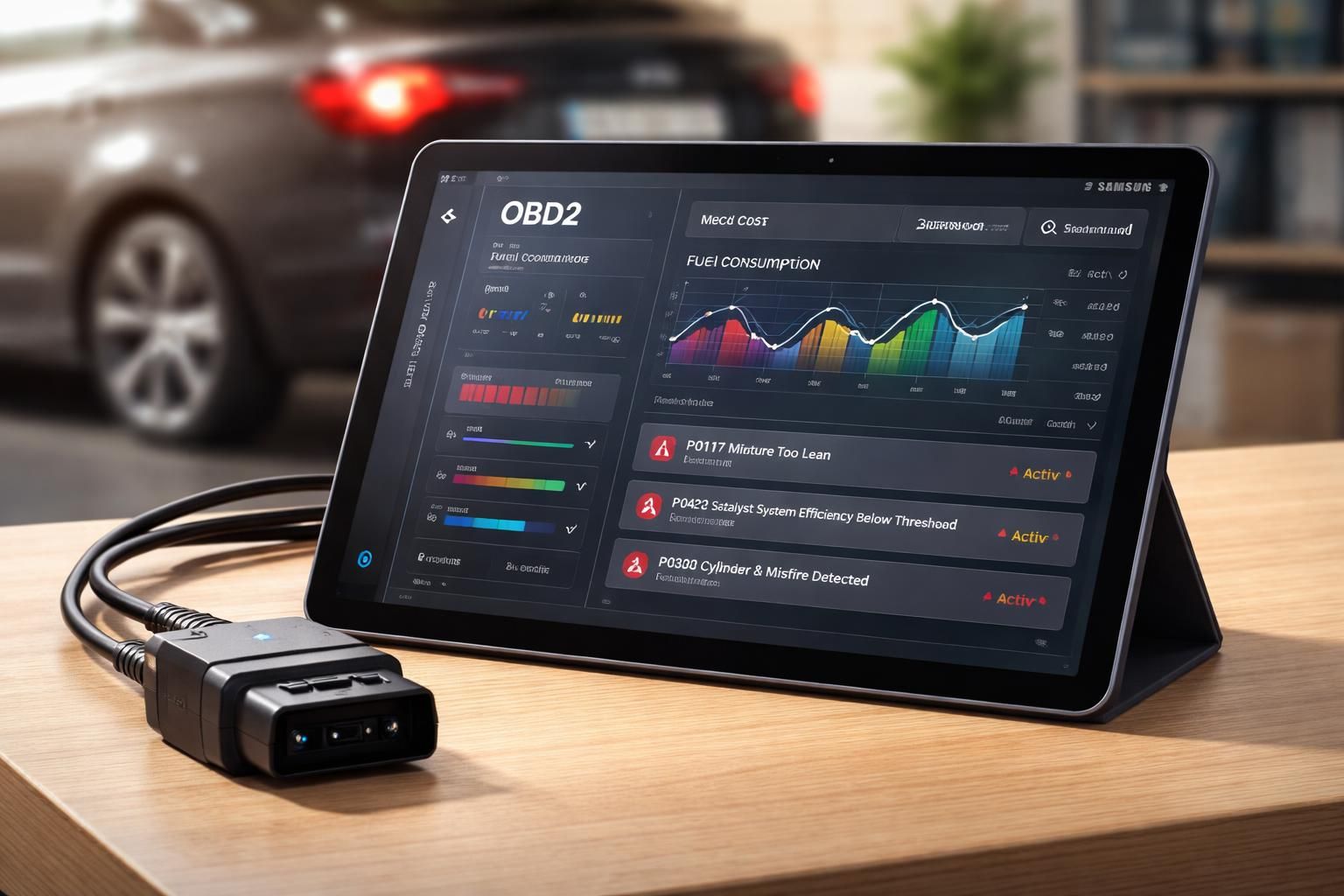 découvrez comment utiliser un appareil obd2 pour suivre la consommation et lire les codes défauts directement sur votre tablette samsung grâce à notre guide complet.